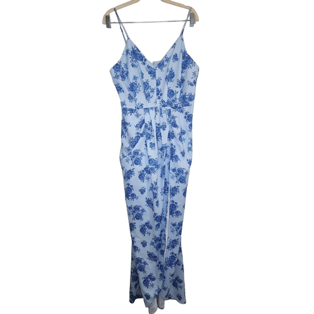 Chelsea28 Dress Women‎ XS Blue Nordstrom Faux Wrap Midi Floral Midi Whimsical